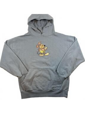 Disney Mickey Mouse Hoodie Genuine Mousewear‎ Small Blue Embroidered Fleece